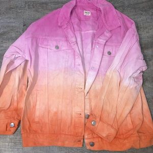 Oversized Ombré Jean jacket